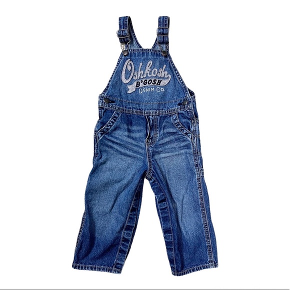 OshKosh B'gosh Other - OshKosh B’gosh Denim Overalls 24 Months Spell Out Logo